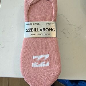 Billabong Ladies Half Cushion Liner Socks - Dusty Pink